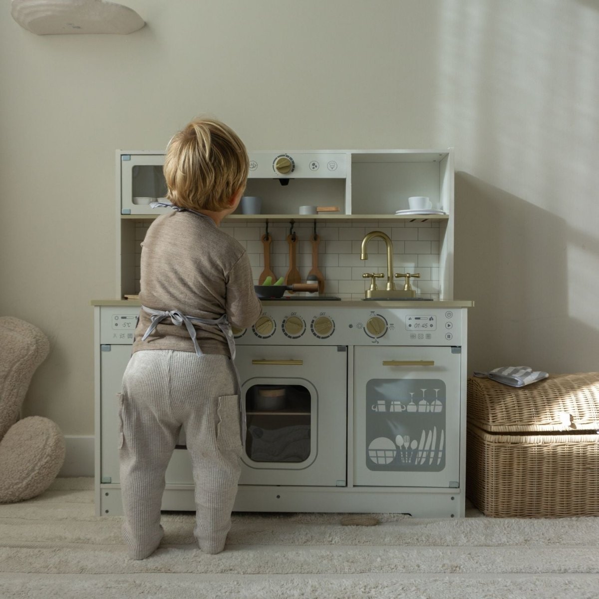 Houten Speelkeuken | Luxe Variant | Inclusief 9 Accessoires - Baby Doo