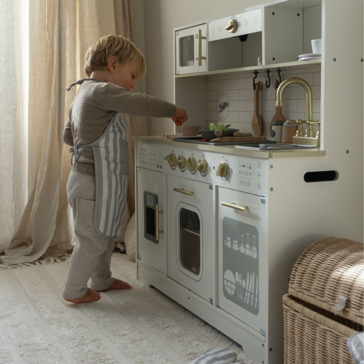 Houten Speelkeuken | Luxe Variant | Inclusief 9 Accessoires - Baby Doo