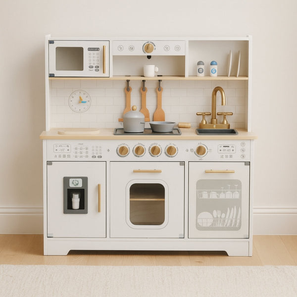 Kinderkeuken - wit met marmer | New Classic Toys