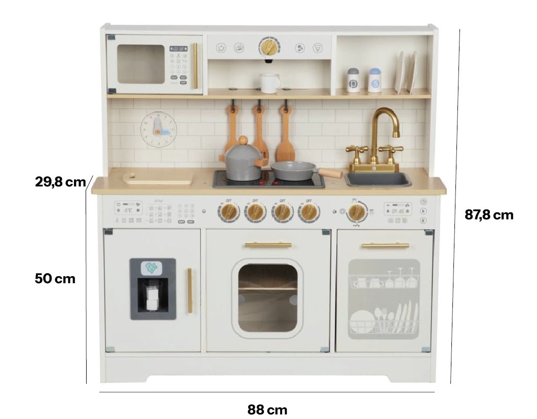 Houten Speelkeuken | Luxe Variant | Inclusief 9 Accessoires - Baby Doo