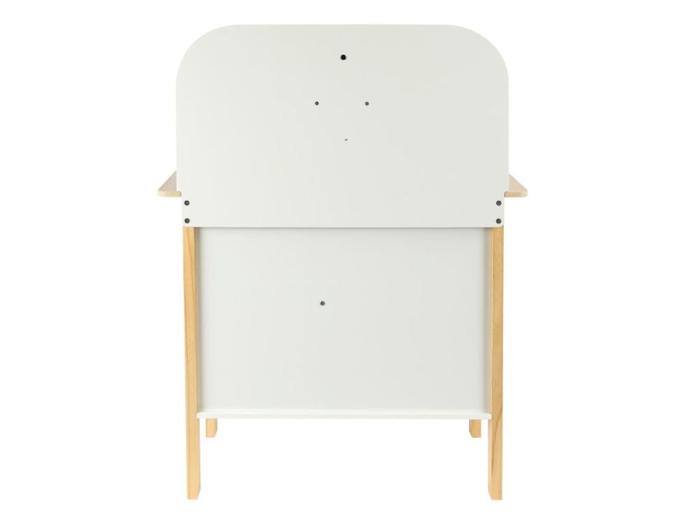 Houten Speelkeuken met Accessoires & Textielset | Met Realistisch Oplichtend Fornuis | Scandinavisch Design - Baby Doo