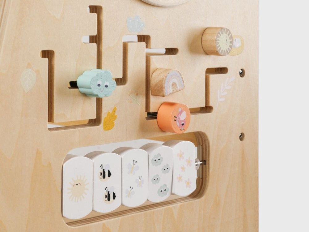 Houten Speeltoren met Activiteitenpaneel – Verstelbare Leertoren - Baby Doo