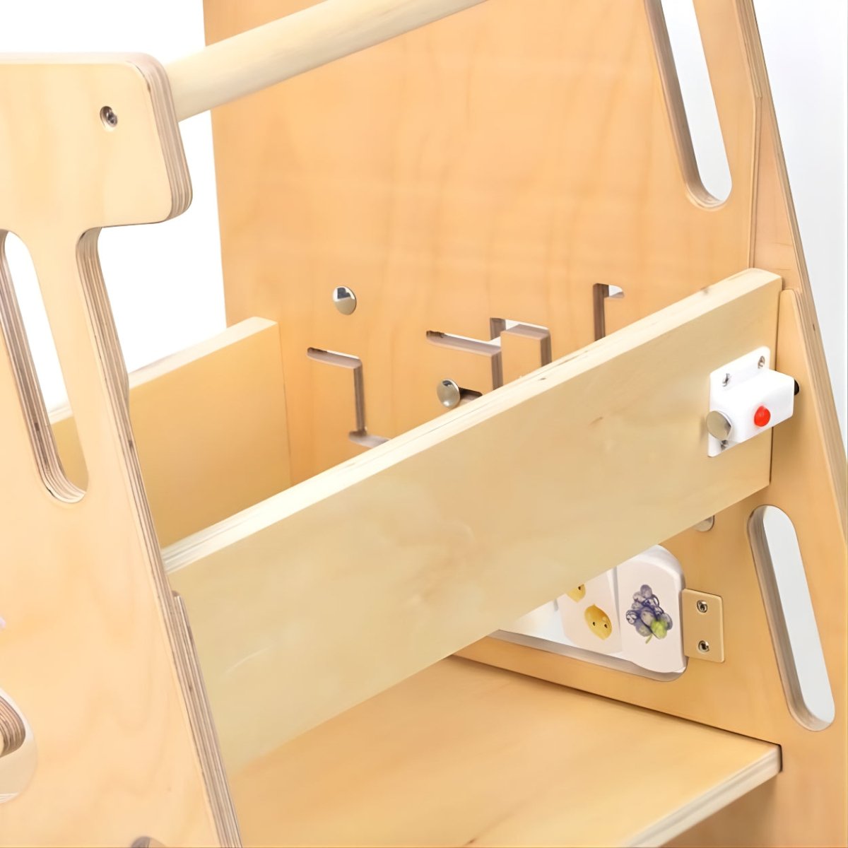 Houten Speeltoren met Activiteitenpaneel | Verstelbare Leertoren - Baby Doo