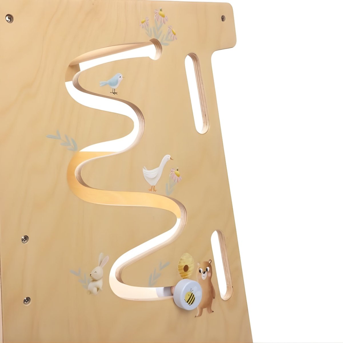 Houten Speeltoren met Activiteitenpaneel | Verstelbare Leertoren - Baby Doo