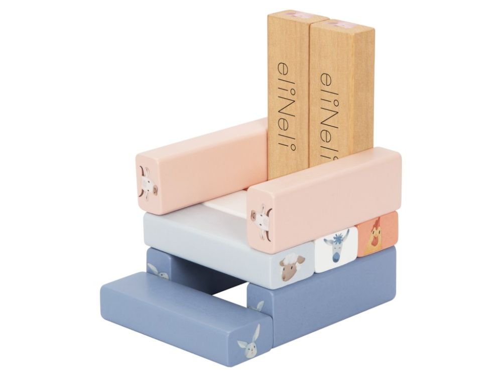 Houten Stapelspel Kinderen | Jenga Toren Spel met Dobbelstenen & Kaarten - Baby Doo