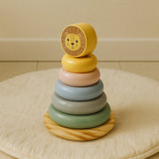 Houten Stapeltoren | Stapelspeelgoed Leeuwtje | Kraamcadeau - Baby Doo