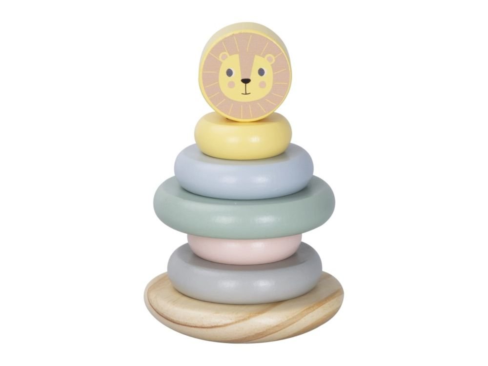 Houten Stapeltoren | Stapelspeelgoed Leeuwtje | Kraamcadeau - Baby Doo