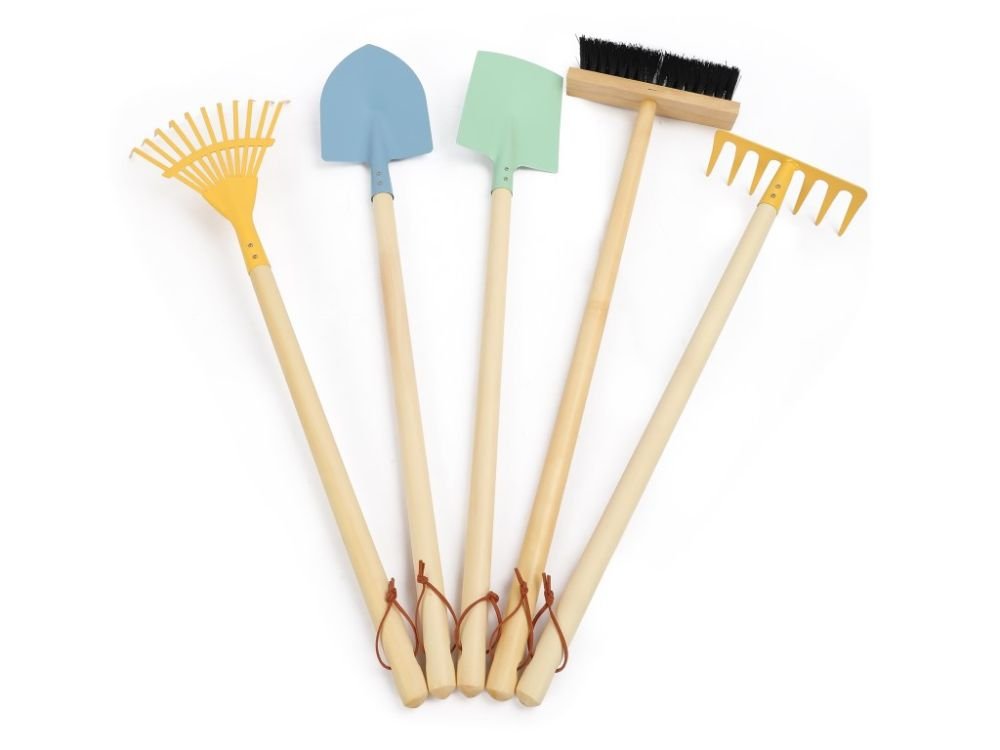 Houten Tuingereedschapset Kind | Buitenspeelgoed | Speelgoed voor Tuin - Baby Doo