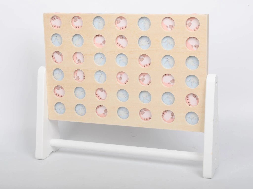 Houten Vier op een Rij | Gezelschapsspel voor Kinderen - Baby Doo