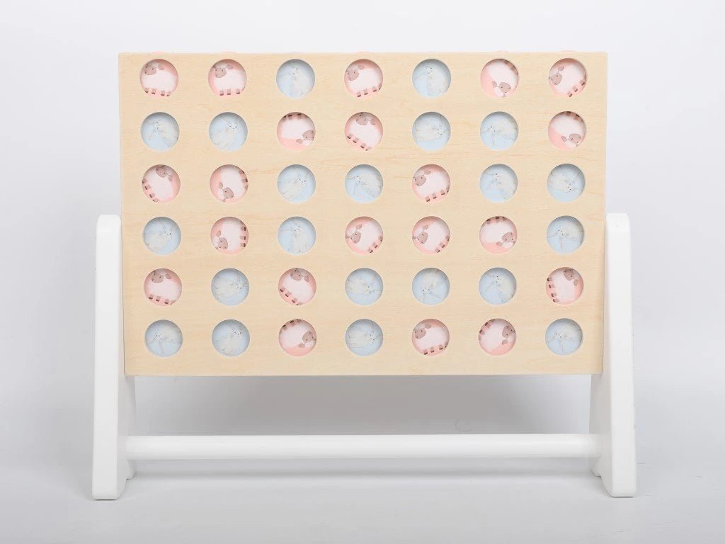 Houten Vier op een Rij | Gezelschapsspel voor Kinderen - Baby Doo