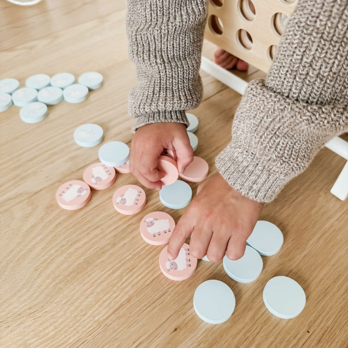 Houten Vier op een Rij | Gezelschapsspel voor Kinderen - Baby Doo