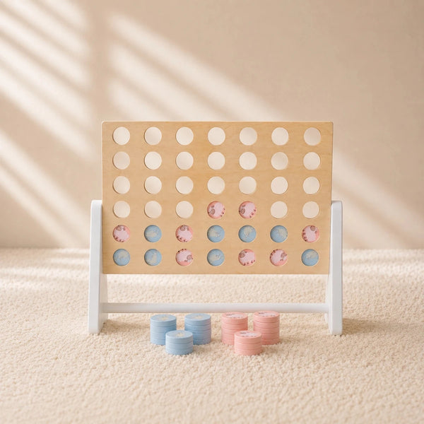 Houten Vier op een Rij | Gezelschapsspel voor Kinderen - Baby Doo