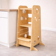 Leertoren 3 - in - 1 | Montessori Meegroei Leertoren & Kindertafel met Stoel vanaf 1 Jaar - Baby Doo