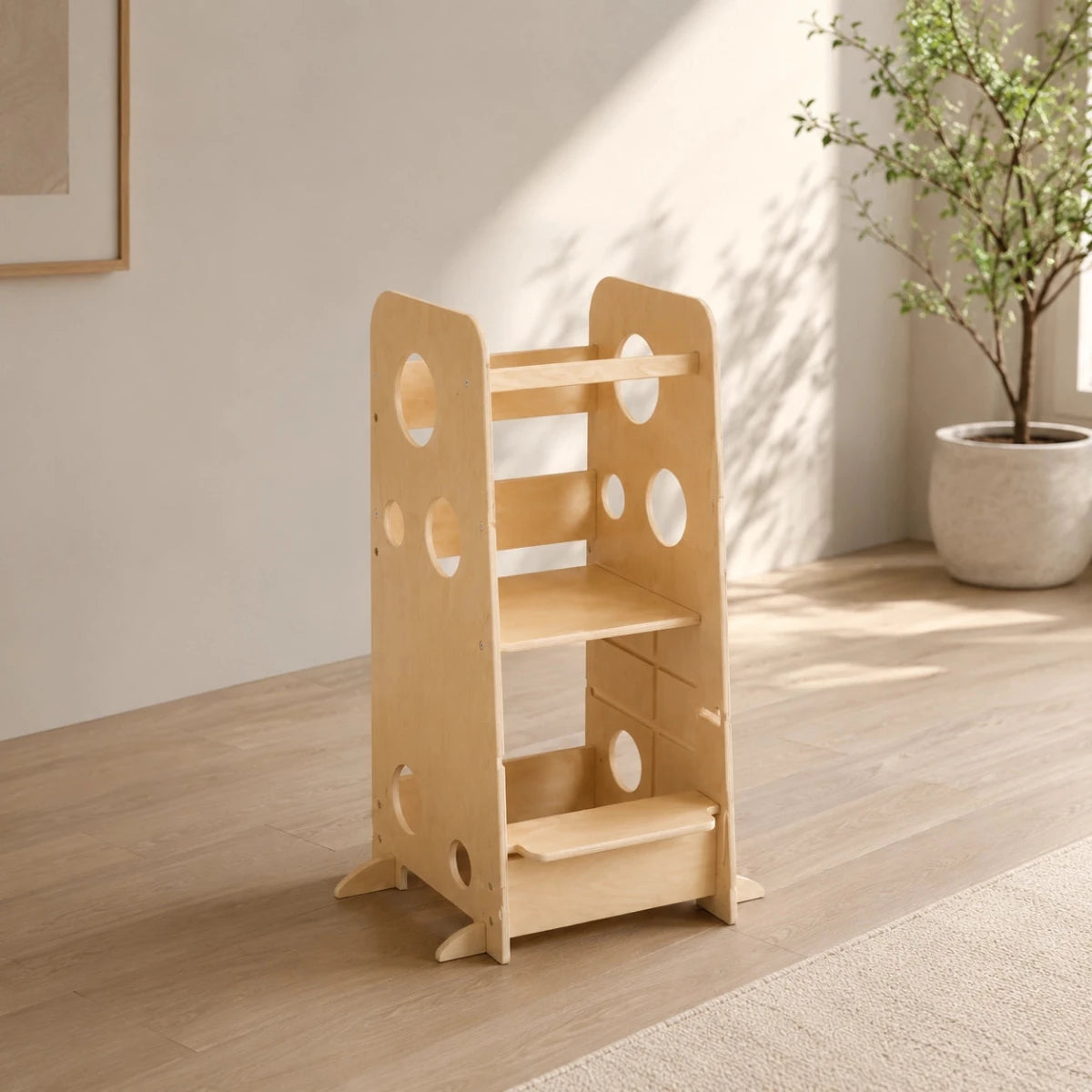 Leertoren 3-in-1 | Montessori Meegroei Leertoren & Kindertafel met Stoel vanaf 1 Jaar - Baby Doo