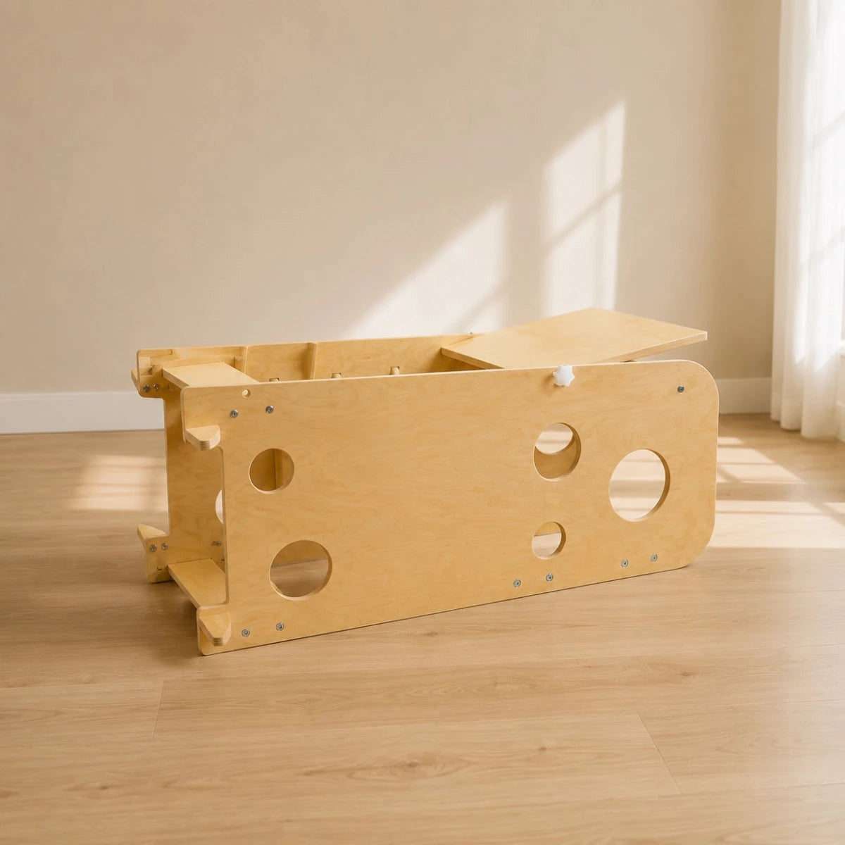 Leertoren 3-in-1 | Montessori Meegroei Leertoren & Kindertafel met Stoel vanaf 1 Jaar - Baby Doo