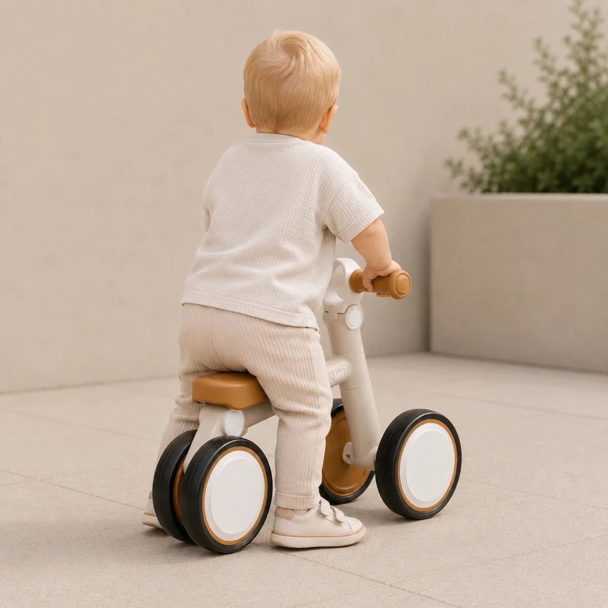 Loopfiets vanaf 1 Jaar met 4 Wielen | Lichtgewicht Baby Loopfiets - Baby Doo