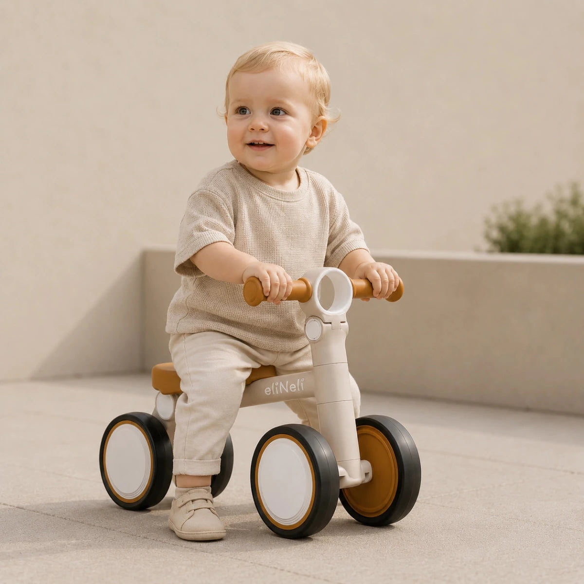 Loopfiets vanaf 1 Jaar met 4 Wielen | Lichtgewicht Baby Loopfiets - Baby Doo
