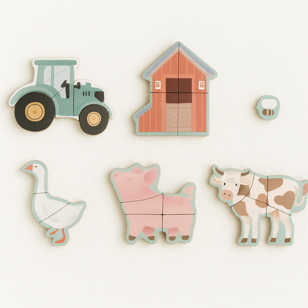 Magnetisch Boerderij Puzzelspel 2 - in - 1 | Educatief Speelgoed met Dieren & Tractor | Vanaf 3 Jaar - Baby Doo