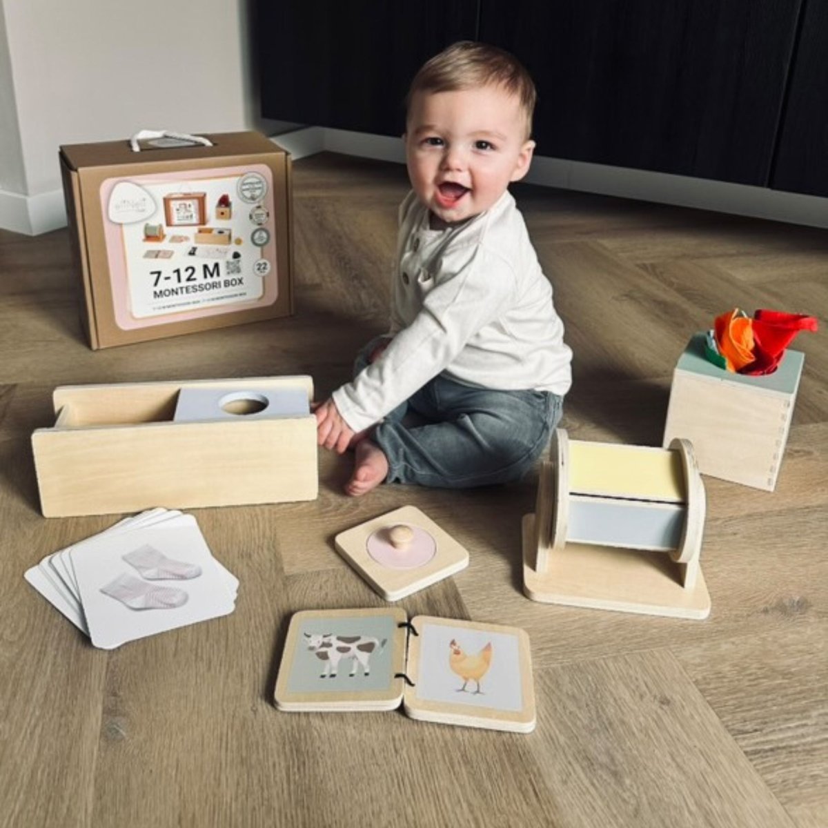 Montessori Set | Educatief Houten Baby Speelgoed | Vanaf 6 Maanden - Baby Doo