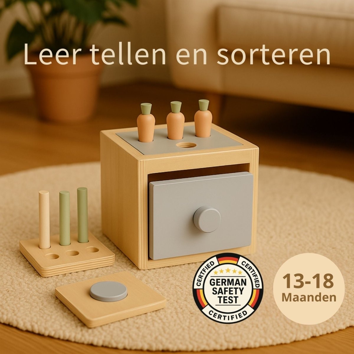 Montessori Set | Educatief Houten Speelgoed | Vanaf 1 Jaar - Baby Doo