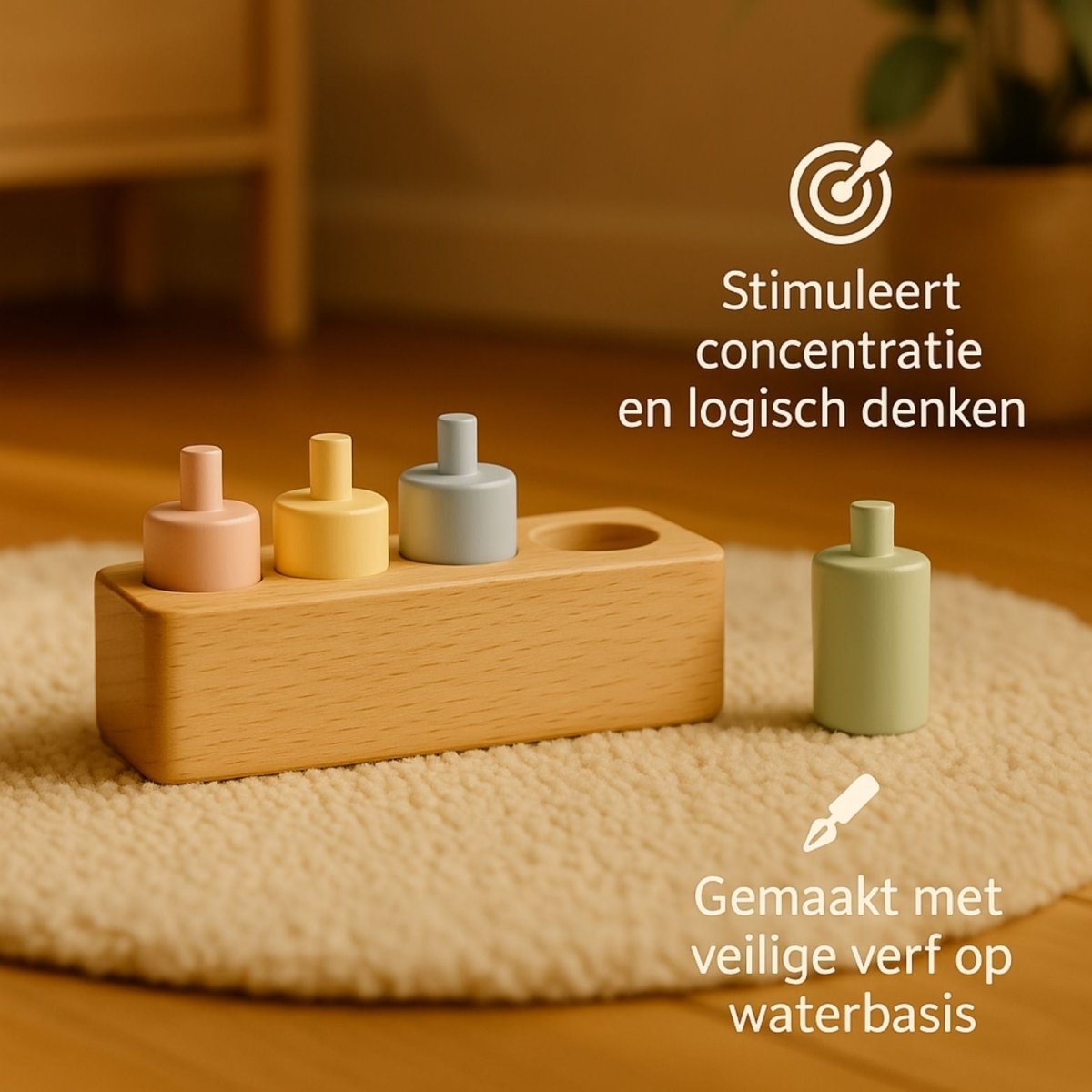 Montessori Set | Educatief Houten Speelgoed | Vanaf 1 Jaar - Baby Doo