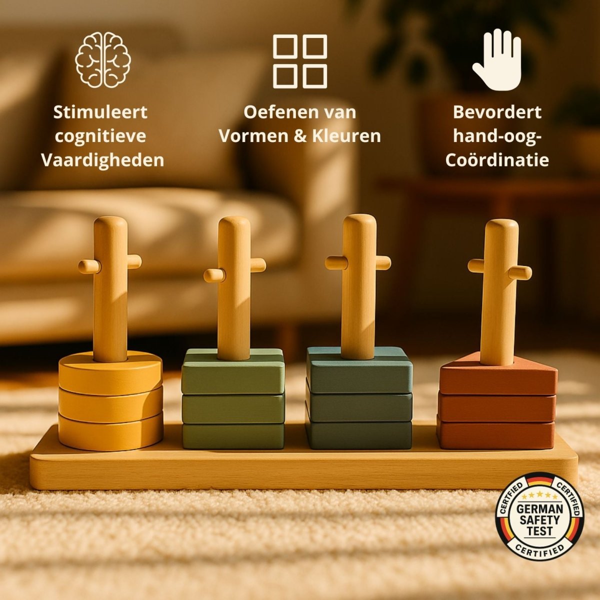 Montessori Set | Educatief Houten Speelgoed | Vanaf 1,5 Jaar - Baby Doo
