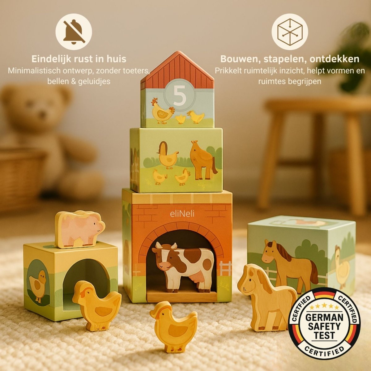 Montessori Set | Educatief Houten Speelgoed | Vanaf 1,5 Jaar - Baby Doo