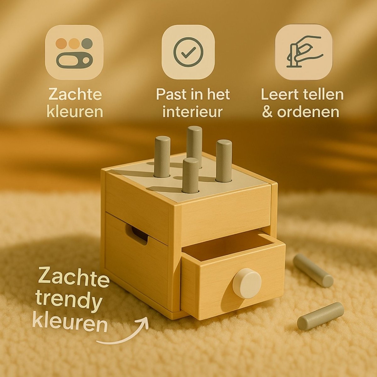 Montessori Set | Educatief Houten Speelgoed | Vanaf 2 Jaar - Baby Doo