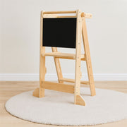 Opvouwbare Houten Leertoren 2 - in - 1 | Verstelbare Montessori Keukentoren | Naturel - Baby Doo