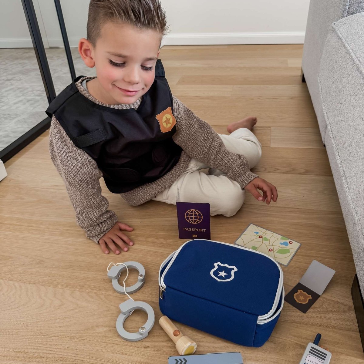 Politieset Kind | Rollenspel Speelgoed Politie | Compleet met Vest & Accessoires - Baby Doo