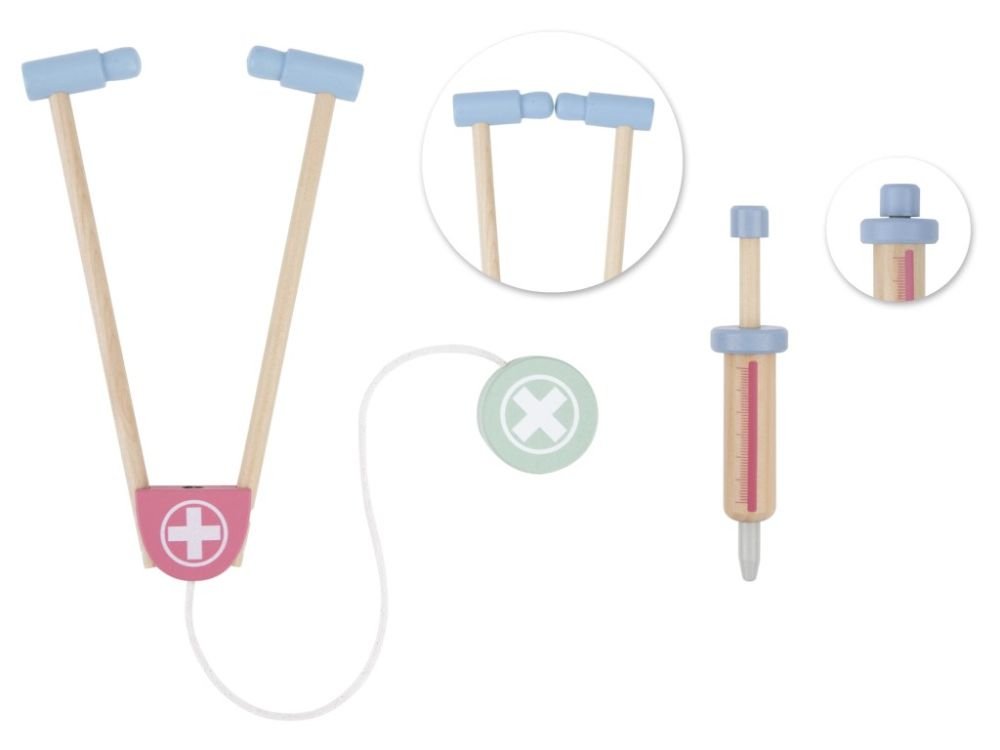 Rollenspel Speelgoed | Houten Dokterset met Koffer & Accessoires - Baby Doo
