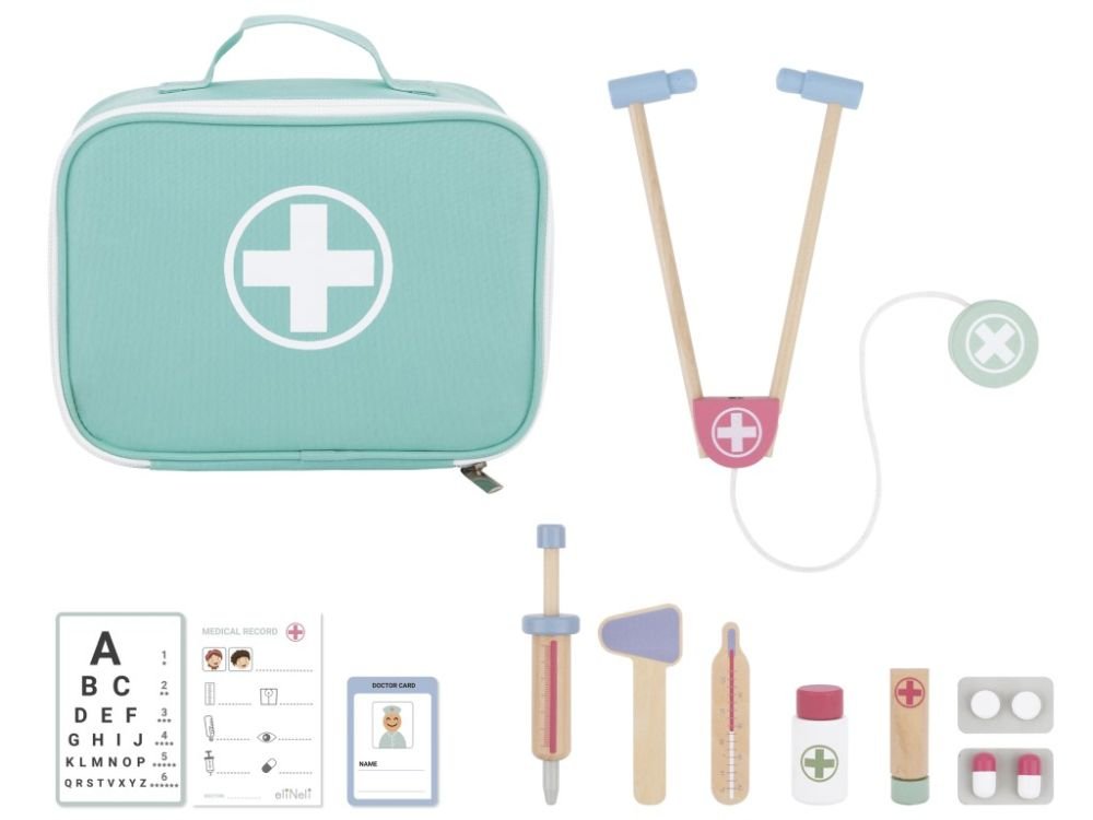 Rollenspel Speelgoed | Houten Dokterset met Koffer & Accessoires - Baby Doo