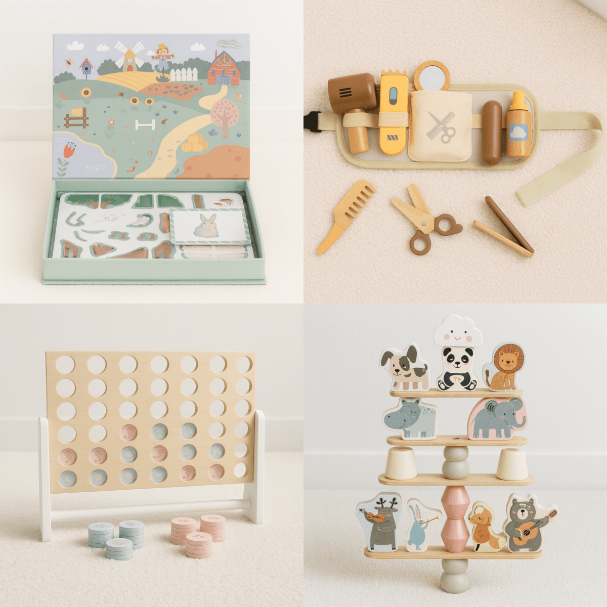 Sinterklaas Cadeauset 3 - 5 jaar | 2+2 Gratis Speelgoedsets | Met Houten Kappersset - Baby Doo