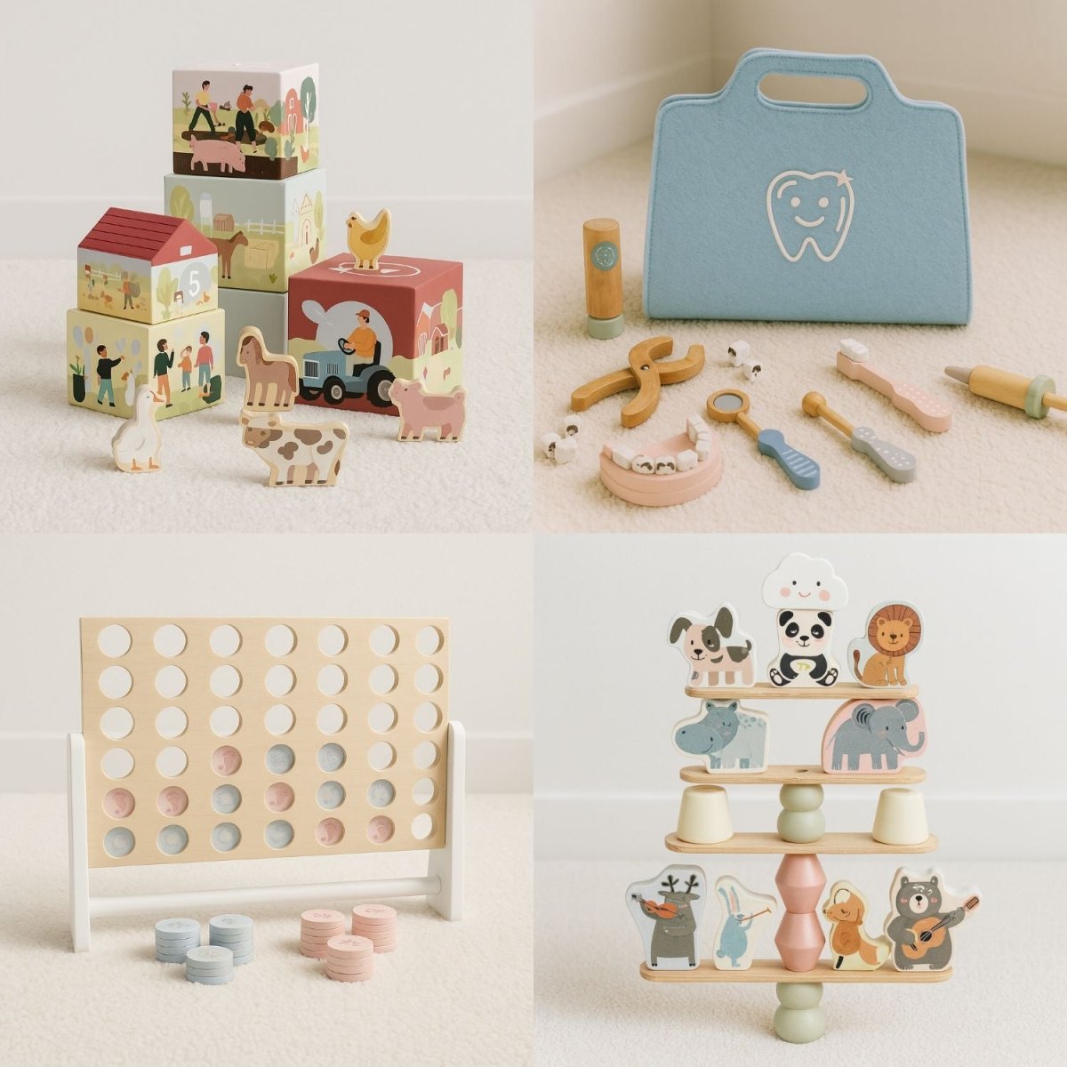 Sinterklaas Cadeauset 3 - 5 jaar | 2+2 Gratis Speelgoedsets | Met Houten Tandartsset - Baby Doo