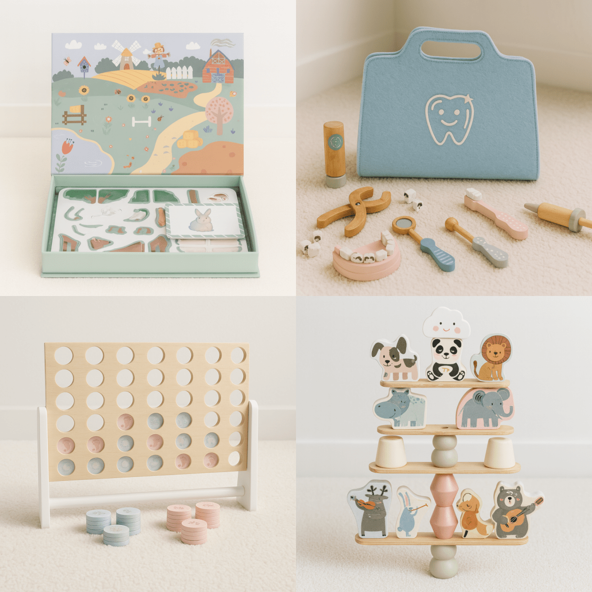 Sinterklaas Cadeauset 3 - 5 jaar | 2+2 Gratis Speelgoedsets | Met Houten Tandartsset - Baby Doo