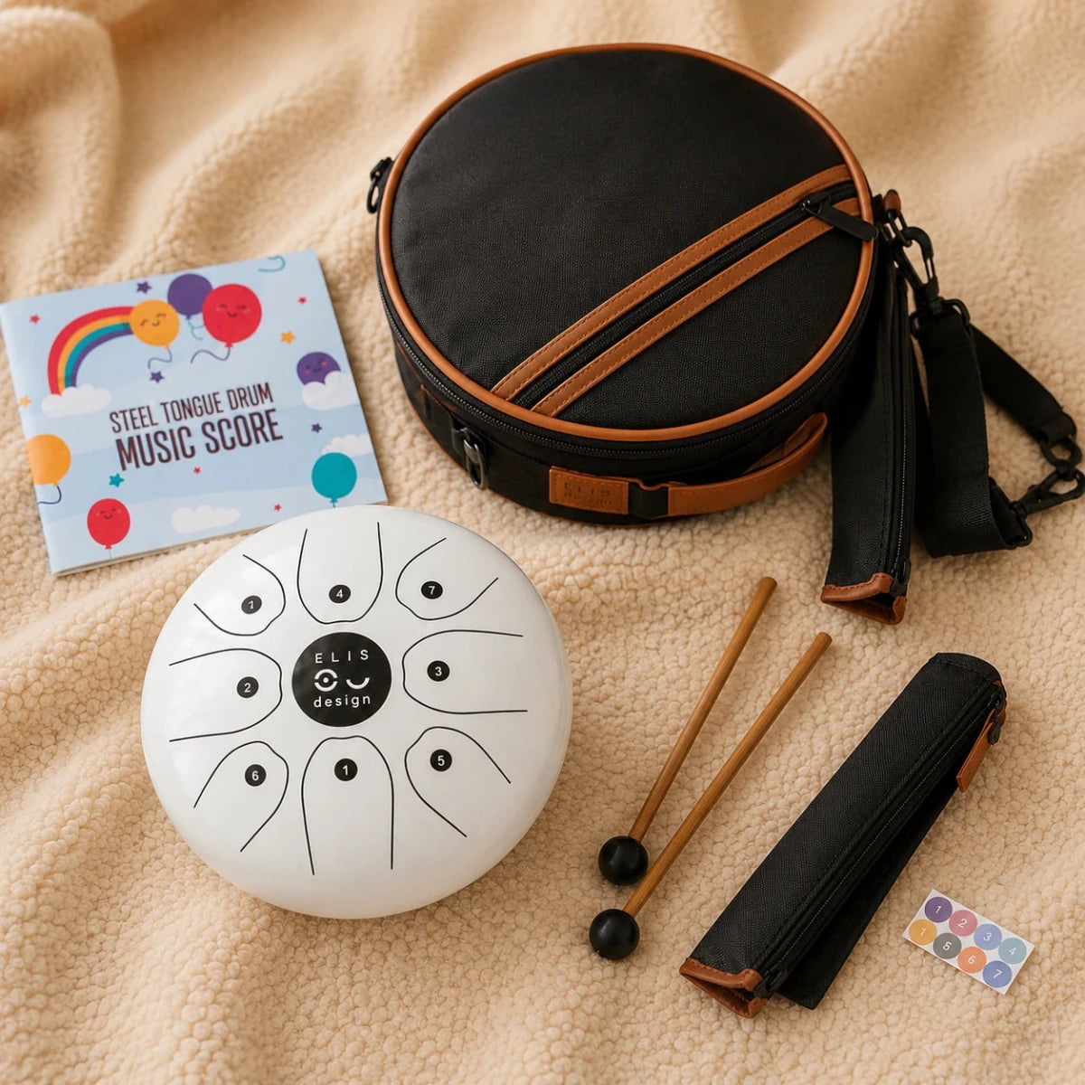 Tongue Drum voor Kinderen met 8 Tonen en Draagtas - Baby Doo