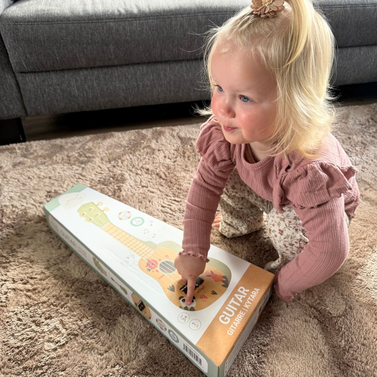Ukelele Kind | Houten Muziekinstrument | Muziek Speelgoed - Baby Doo