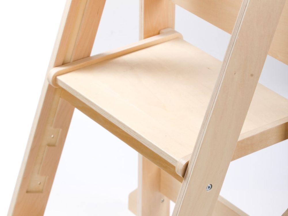 Opvouwbare Houten Leertoren 2-in-1 | Verstelbare Montessori Keukentoren | Naturel