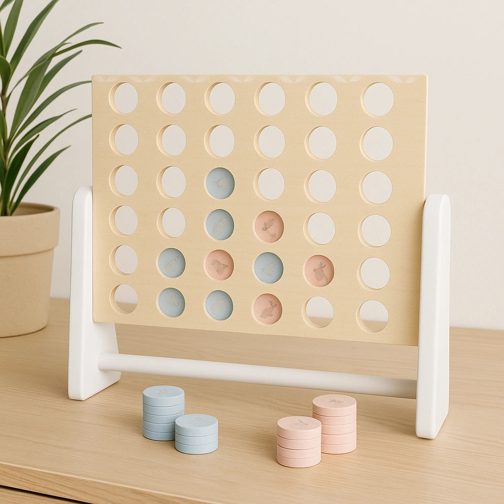 Houten Vier op een Rij | Gezelschapsspel voor Kinderen